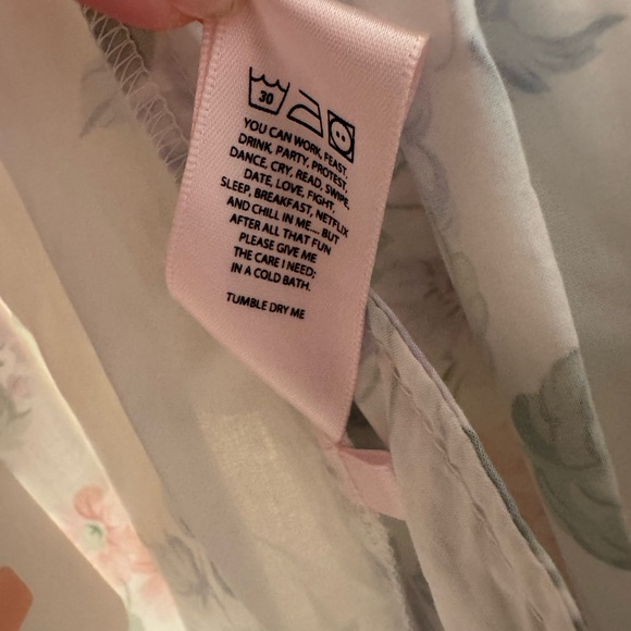 Selkie Mrs. Darcy Weekender Jumpsuit Free People Pink Rose M Cotton Bow NWT - Picture 12 of 16